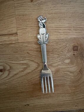 Vintage Walt Disney Productions PLUTO Childs Fork Bonny Japan Stainless Steel